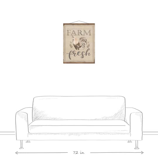 Farm Fresh 20" x 24" Teak Hanging Canvas